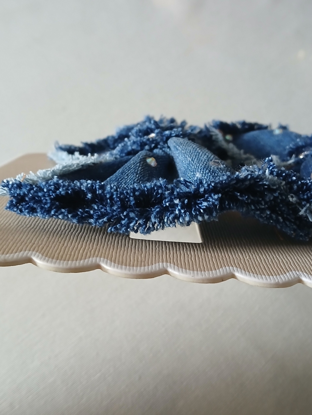 Denim Bow Hair Clip - Blue - Picture 3 of 4